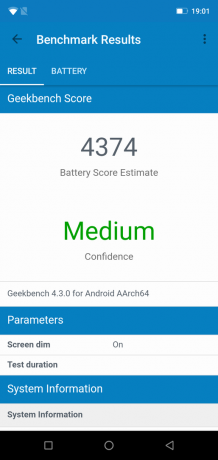 Armure Ulefone 5: GeekBench Batterie