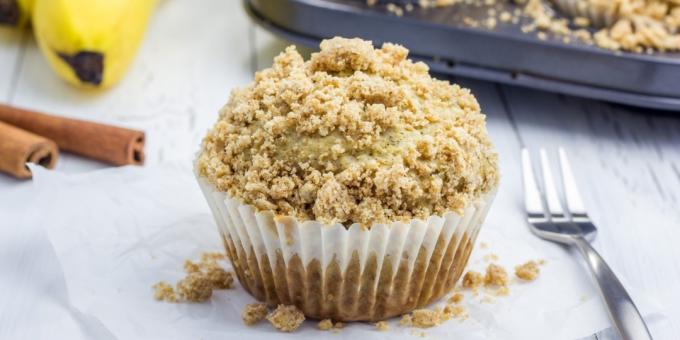 Muffins à la banane et au streusel