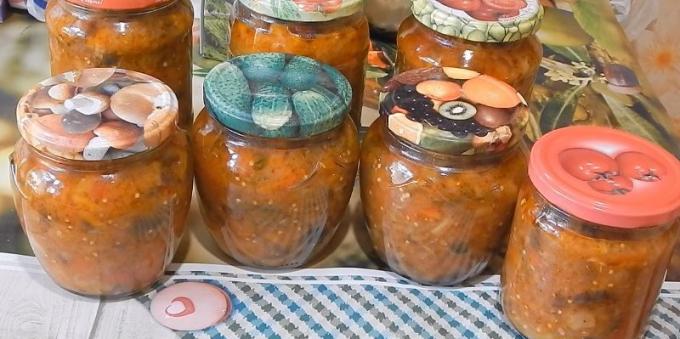 Aubergine: Caviar d'aubergines grillées aux courgettes et pâte de tomate