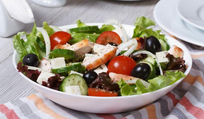 Salade de poulet grecque