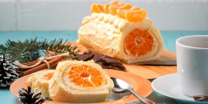 Biscuit roulé aux mandarines
