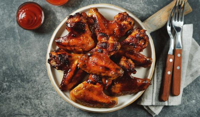 Ailes de poulet au miel et marinade de soja