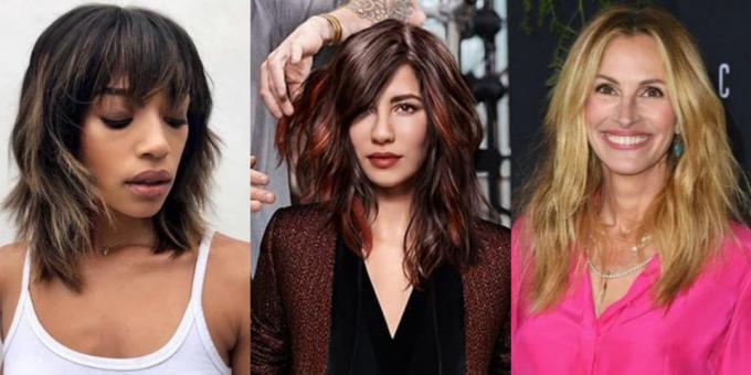Les coupes de cheveux des femmes à la mode en 2019: une texture cascade