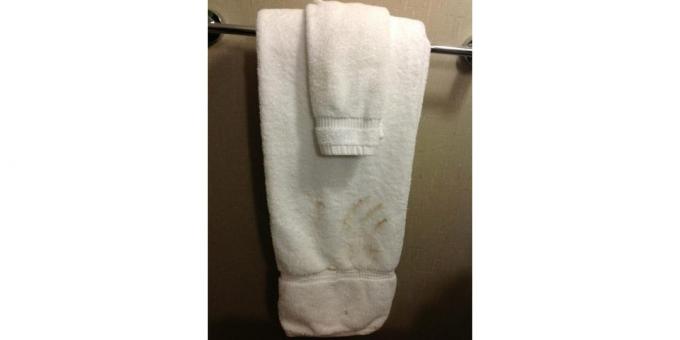 serviettes dans un mauvais hôtel