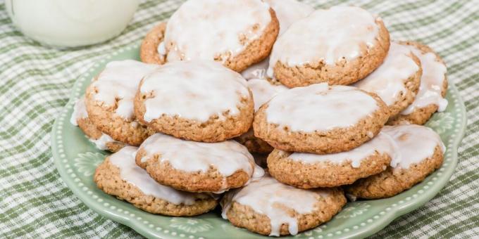 Biscuits à l'avoine avec glaçage