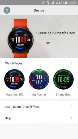 Xiaomi Amazfit Pace: Travailler avec les applications