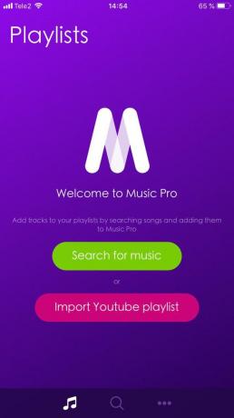 Pour écouter de la musique de Youtube Music Pro n'a pas besoin d'entrer votre login et mot de passe