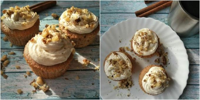 Cupcakes au sirop d'érable et aux noix de beurre: une recette simple