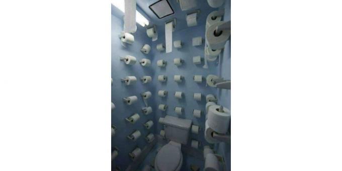 conception de toilette: papier sur les murs