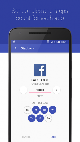 Steplock: norme étapes pour déverrouiller Facebook