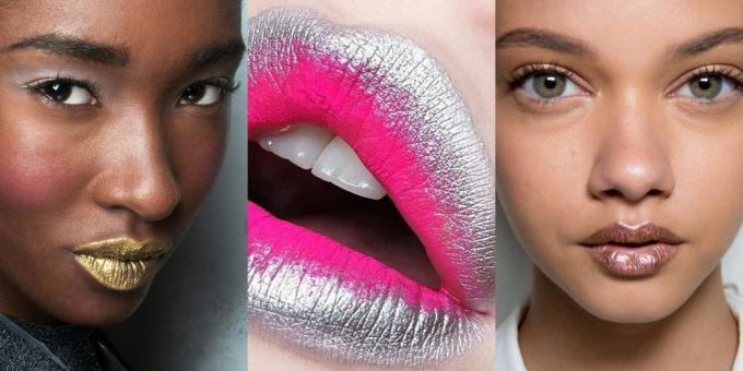 Nouveau maquillage: lèvres couleurs métalliques