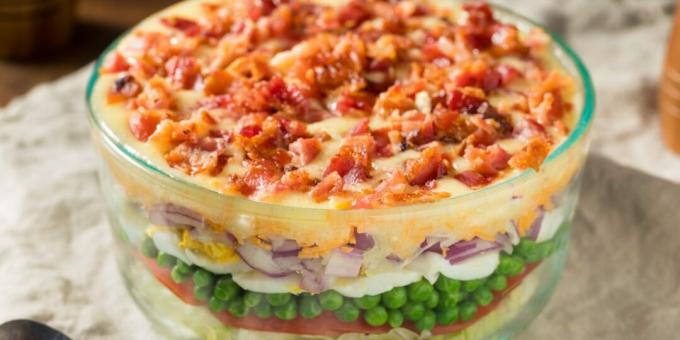 Salade au fromage et bacon 