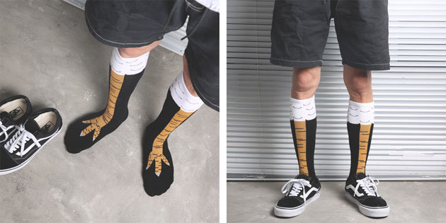 chaussettes belles « jambes de coq »