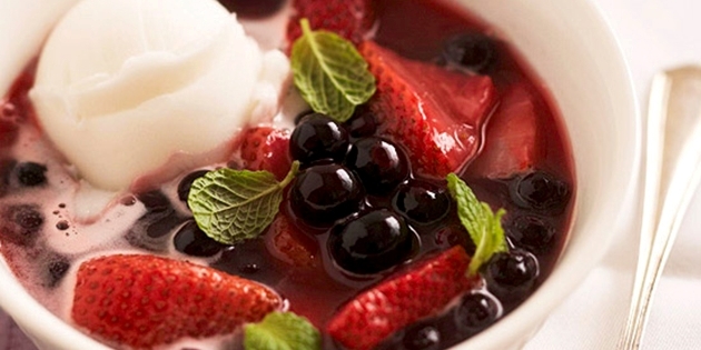 Recettes aux fraises: soupe de Berry