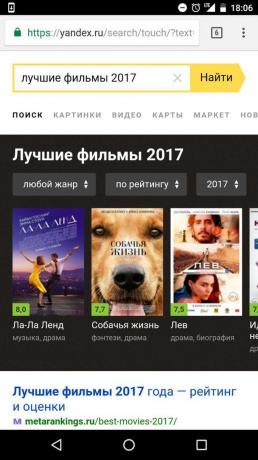 « Yandex »: les meilleurs films de l'année