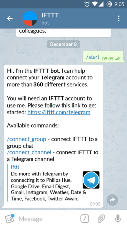 Mise à jour Télégramme: l'intégration avec IFTTT, le chat inscrit et un éditeur de photos améliorée