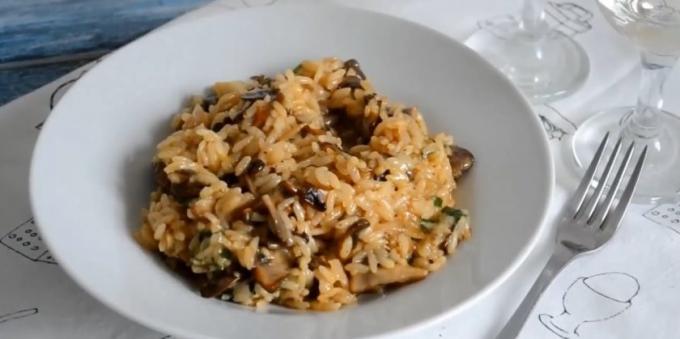 Risotto aux champignons - recette