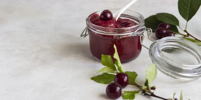 confiture de cerises à la pomme