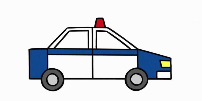 Comment dessiner une voiture de police