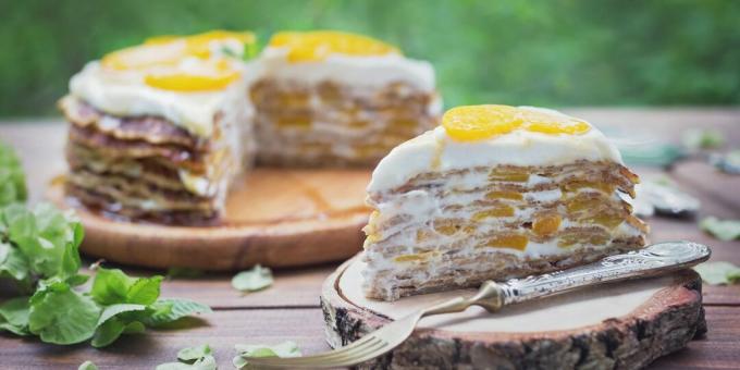 Pancake PP-cake à la crème de caillé de fromage