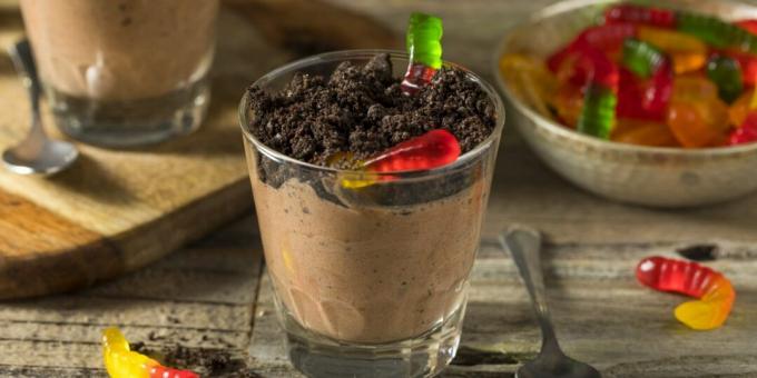 Worms in the Dirt - Un dessert rapide pour Halloween