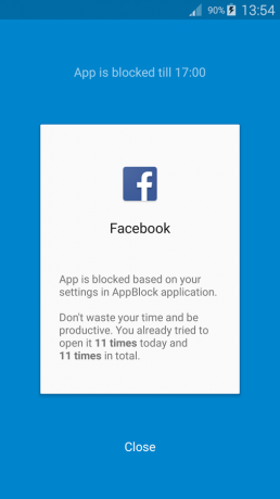 AppBlock: Facebook verrouillage