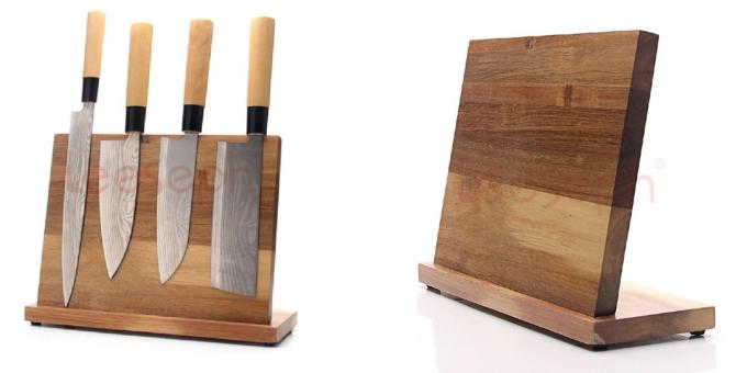 Accessoires pour la maison en bois: porte-couteau 