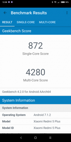 Xiaomi redmi 5 Plus: Geekbench