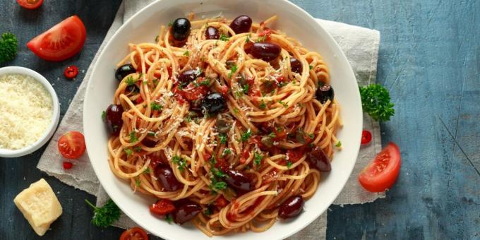 Spaghettis puttanesca