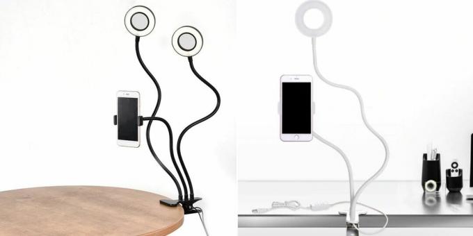 Lampe annulaire avec clip