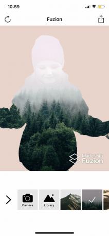 personne éditeur Fuzion pour iOS: Images Combinant