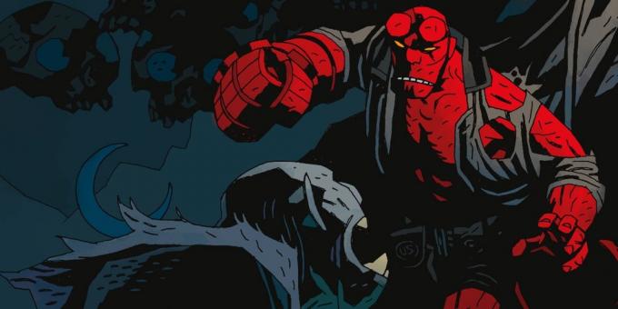Hellboy: la main droite de Hellboy est très grand et en pierre