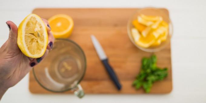 Cerise Lemonade: coupes dans la pulpe de fruits