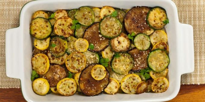 Aubergines et courgettes au four