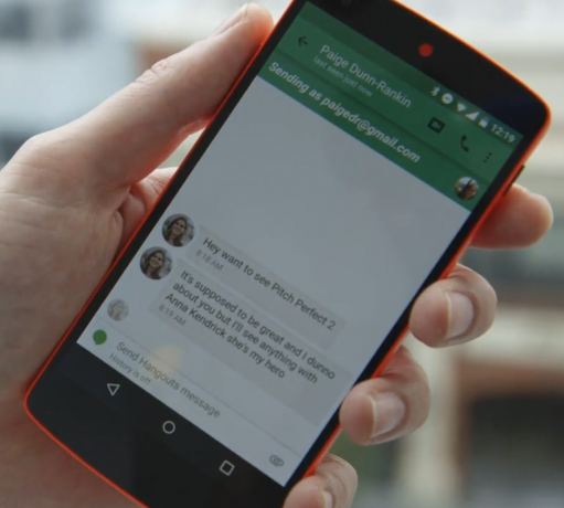 Android 6.0 Marshmallow. Google Now sur appel dans une application