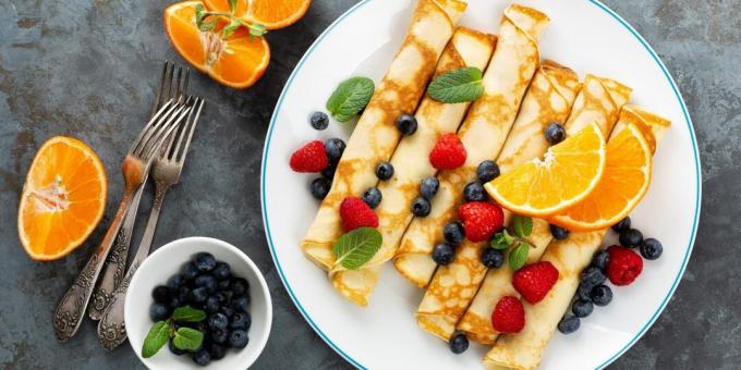 Crêpes diététiques sans farine