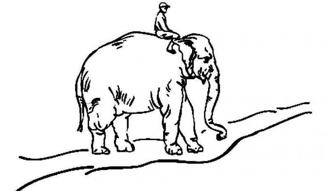 de bonnes habitudes: l'éléphant, le cavalier et la route