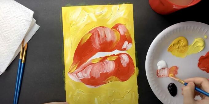 Peindre sur des lèvres peintes
