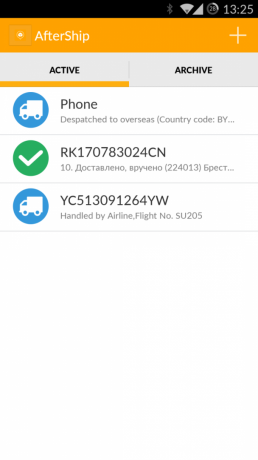 Suivi des envois postaux avec AfterShip pour Android