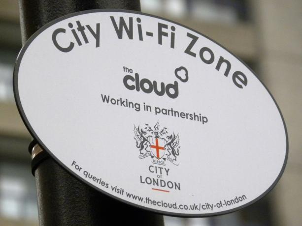 Wi-Fi zone dans la rue de Londres