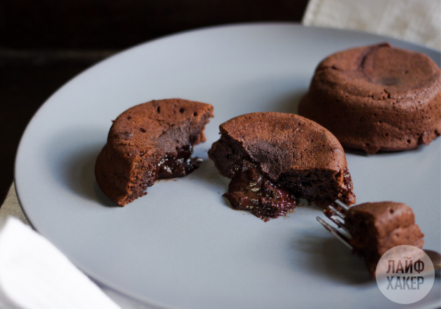 Fondant au chocolat: service