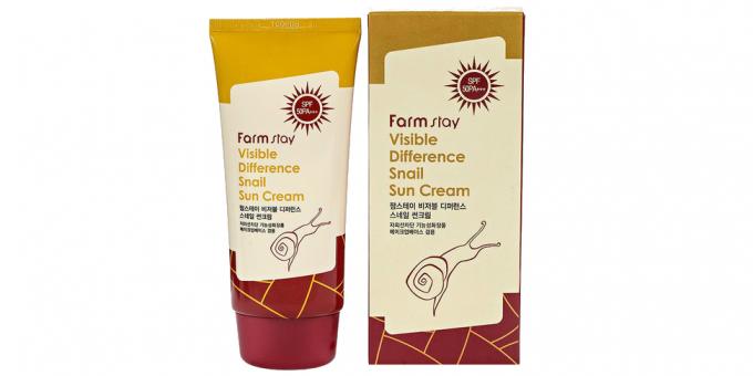 La meilleure crème solaire: crème solaire pour le visage et le corps Farm Stay