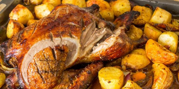 Canard au four Comment cuire un canard avec pommes de terre croustillantes et recette de sauce par Jamie Oliver
