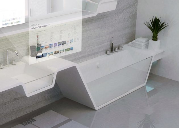 Salle de bains du futur: environnement virtuel