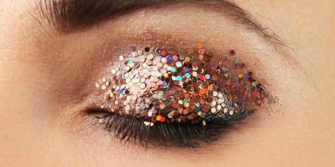 Maquillage de mode: paillettes