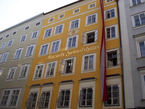 Maison à Salzbourg où Mozart est né