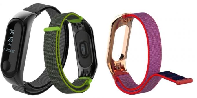 sangle en nylon avec Velcro pour Xiaomi Mi Band 3