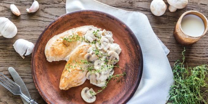 Poulet à la crème de champagne