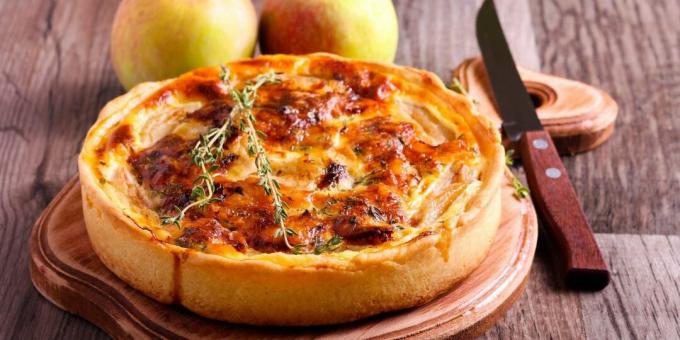 Quiche au poulet et pomme