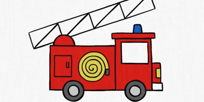 Comment dessiner un camion de pompiers
